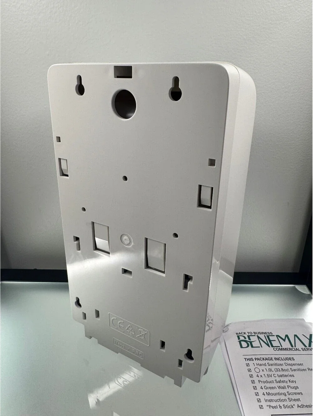 Benemax Wall Mount Touchless Hand Sanitizer Dispenser White